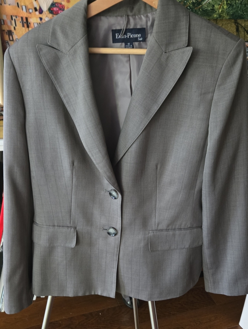 Evan Picone Women's Gray Tailored Suit